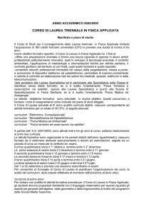 2002-03 manifesto degli studi fisica triennale