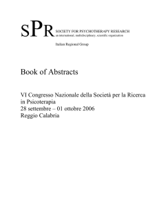 Book of Abstracts - Society for Psychotherapy Research