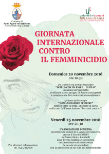 giornata internazionale contro il femminicidio