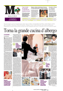 Torna la grande cucina d`albergo - Il Mattino (23/08/14)
