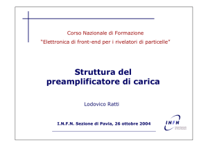 Struttura del preamplificatore di carica