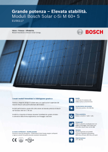 Grande potenza – Elevata stabilità. Moduli Bosch Solar c