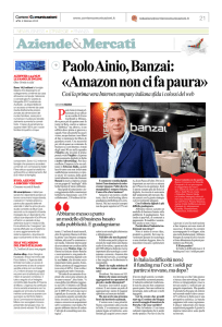 Paolo Ainio, Banzai: «Amazon non ci fa paura