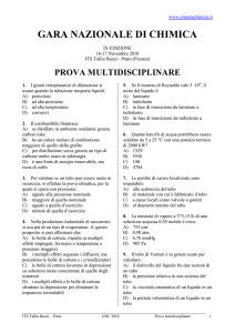 Prova Teorica della Gara Nazionale di Chimica