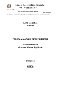 Liceo Scientifico Statale “A. Vallisneri” FISICA