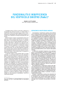 FUNZIONALITÀ E INSUFFICIENZA DEL VENTRICOLO