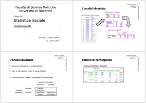 Lezione 7-Analisi bivariata