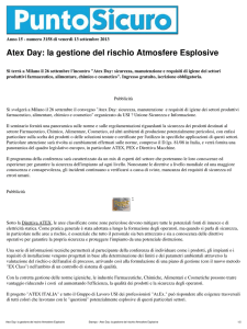 Atex Day: la gestione del rischio Atmosfere Esplosive