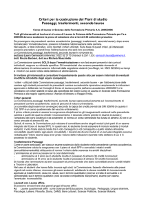 Criteri per la costruzione dei Piani di studio 2005/06