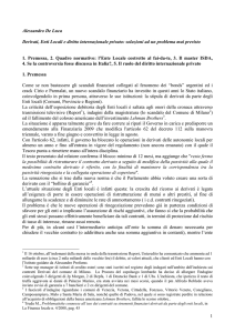 1 Alessandro De Luca Derivati, Enti Locali e diritto internazionale