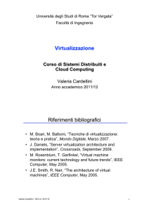 Virtualizzazione - Università degli Studi di Roma "Tor Vergata"