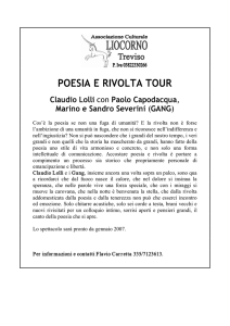 POESIA E RIVOLTA TOUR