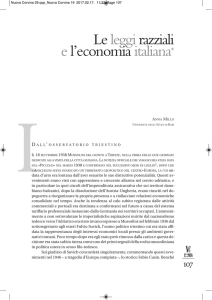 Le leggi razziali e l`economia italiana