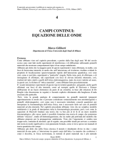 4 campi continui: equazione delle onde