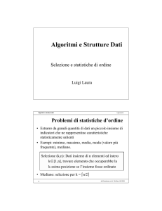 Selezione e statistiche d`ordine