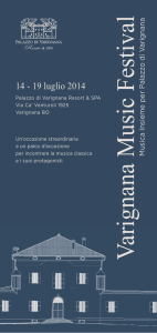 Programma completo - Varignana Music Festival