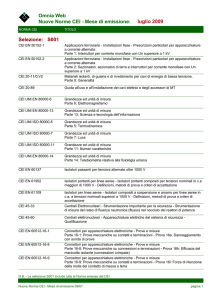 Omnia Web Nuove Norme CEI - Mese di emissione: luglio 2009