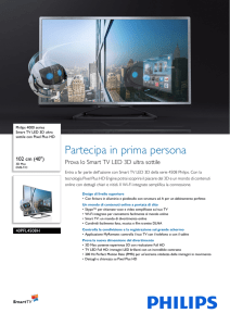 40PFL4508H/12 Philips Smart TV LED 3D ultra sottile con Pixel Plus