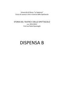 dispensa b - Dipartimento di Arti e Scienze dello Spettacolo