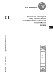 80001217 / 00 06 / 2013 Istruzioni per l`uso originali Safety Standstill