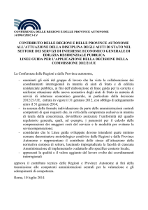 CONTRIBUTO DELLE REGIONI E DELLE PROVINCE AUTONOME