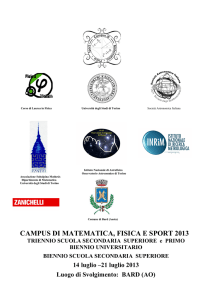 CAMPUS di Matematica Fisica e Sport_2013