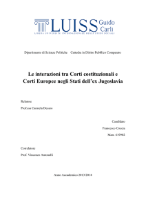 Le interazioni tra Corti costituzionali e Corti Europee negli Stati dell