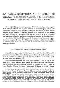 la sacra scrittura al concilio di nicea