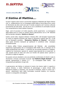 Il Sistina di Mattina….