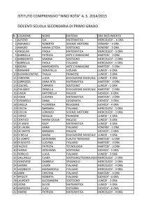 istituto comprensivo "nino rota" as 2014/2015 docenti