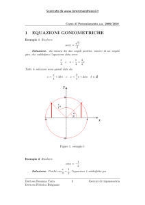 Equazioni e disequazioni goniometriche