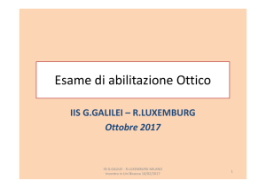 Esame di abilitazione Ottico _ incontro in Università Bicocca