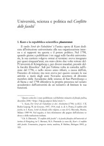 Università, scienza e politica nel Conflitto delle facoltà*