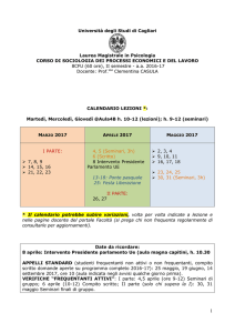 Università degli Studi di Cagliari Laurea Magistrale in Psicologia