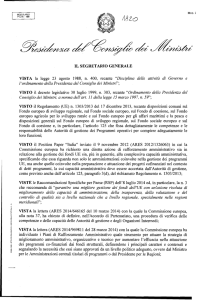 Decreto del Segretario Generale della PCM del 19 giugno 2015