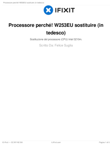 Processore perché! W253EU sostituire (in tedesco)