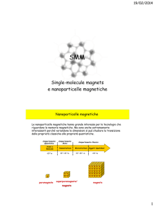 Single-molecule magnets e nanoparticelle magnetiche