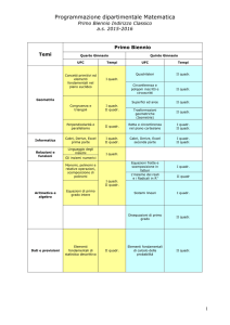 Programmazione dipartimentale