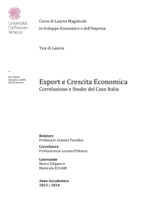 Export e Crescita Economica