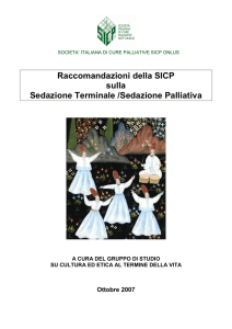 Raccomandazioni della SICP sulla Sedazione Terminale