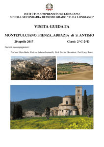 Visita guidata 20 aprile 2017 - Montepulciano e Pienza