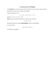 Funzione gamma - Matematicando