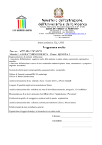 Programma svolto - Liceo Artistico Statale Frattini di Varese