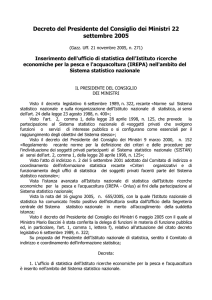 Decreto del Presidente del Consiglio dei ministri 22 settembre 2005