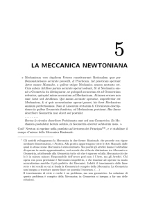 La Meccanica Newtoniana - Dipartimento di Matematica
