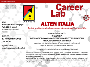 Carrier Lab, Alten Italia, 17 novembre 2016