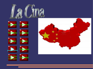 La Cina - I Scuola Media Moro