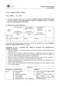 MARIALAURA D`AMICO Materia: FISICA Classe