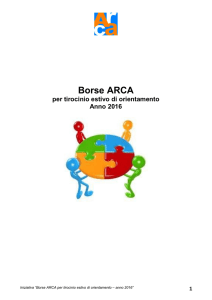 2.Borsa ARCA per tirocinio estivo di orientamento ANNO 2016