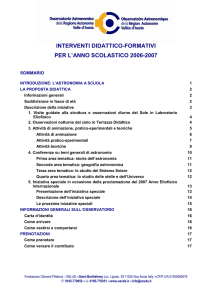 interventi didattico-formativi per l`anno scolastico 2006-2007